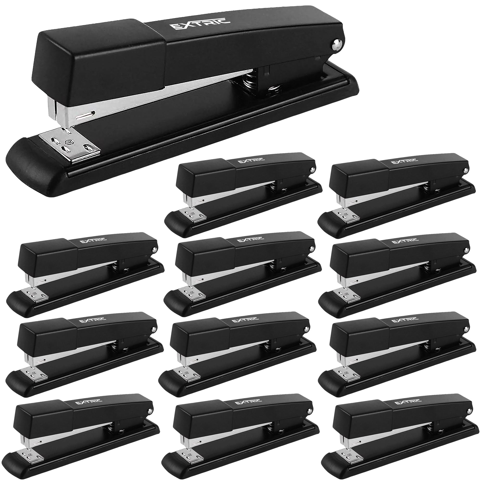 Stapler - 12 Pack Staplers For Desk - Black Stapler Heavy Duty, 25 Sheet Capacity Office Stapler