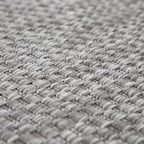 Solid Outdoor Rug For Patio Or Balcony Weatherproof In Mottled Grey, Size: 6'7' X 9'2'