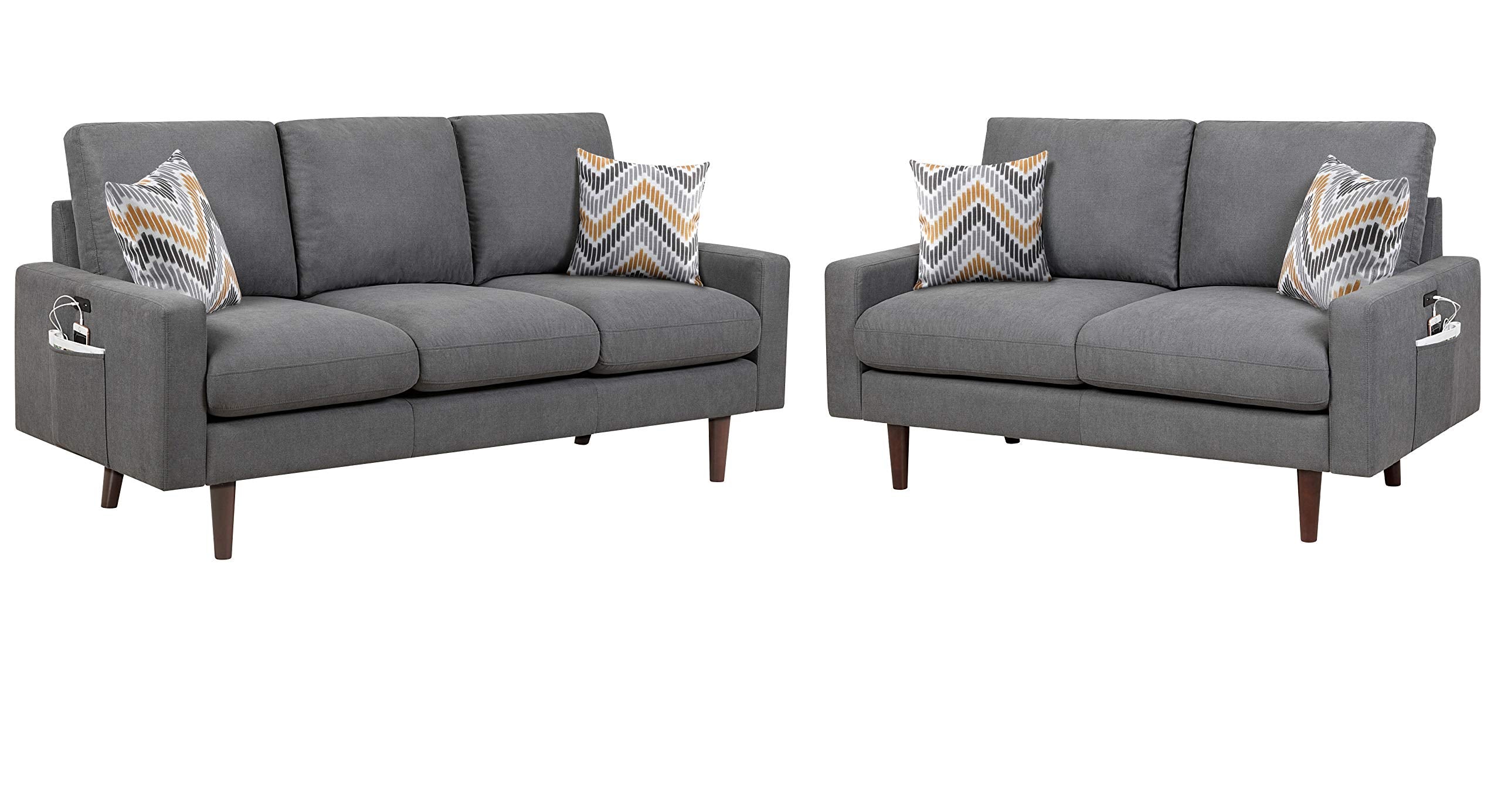 Lilola Home Abella Sofa and Loveseat Set