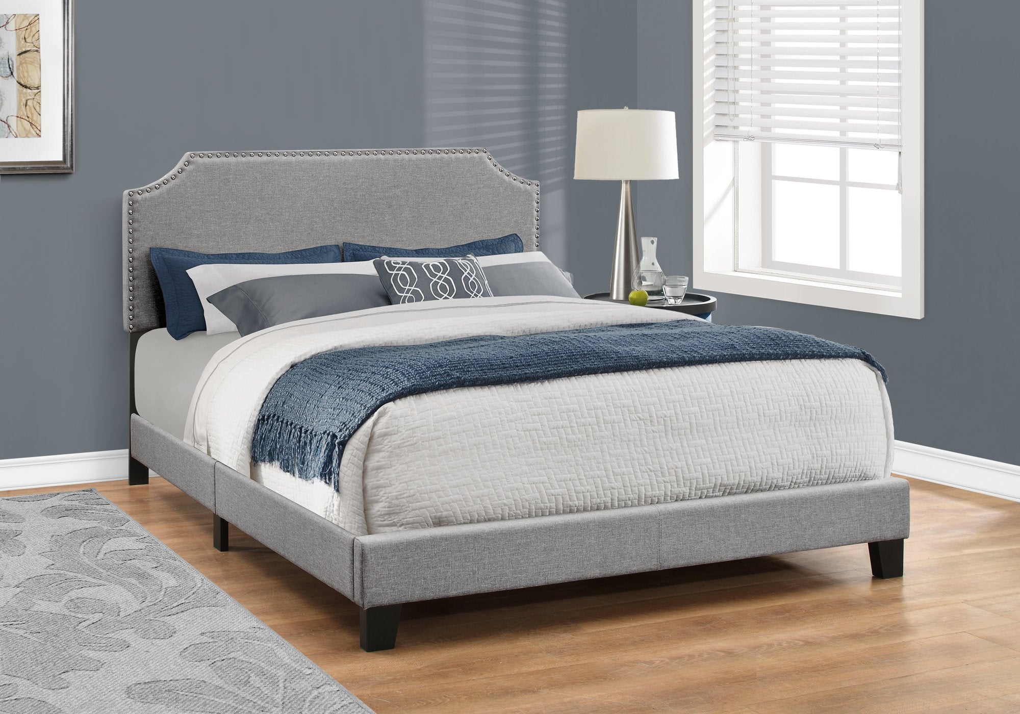 Monarch Specialties Bed Frames, Queen, Grey
