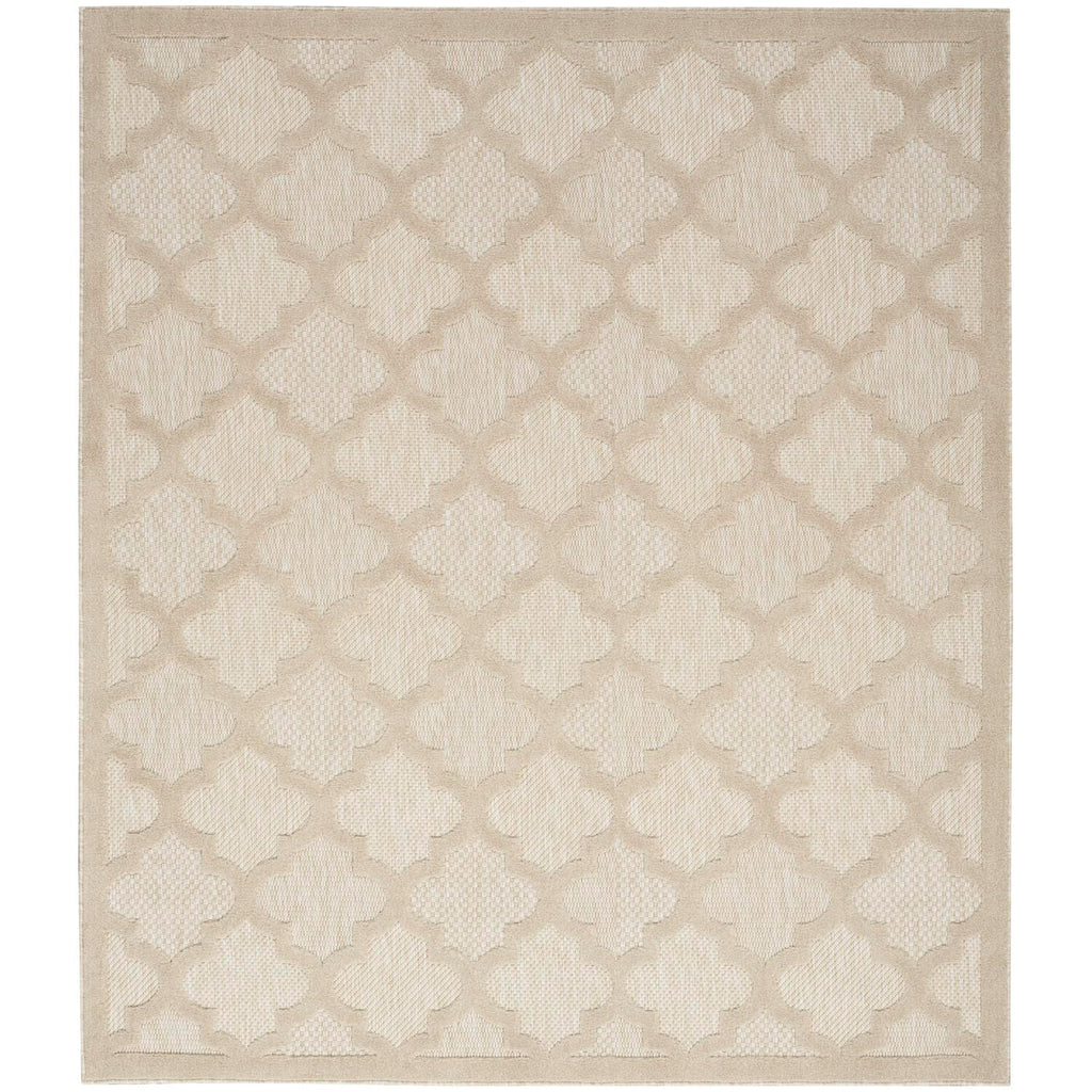 Nourison Easy Care Modern Indoor/Outdoor Cream 9' X 12' Area Rug, Easy Cleaning, Non Shedding, Bed Room, Living Room, Dining Room, Backyard, Deck, Patio (9X12)