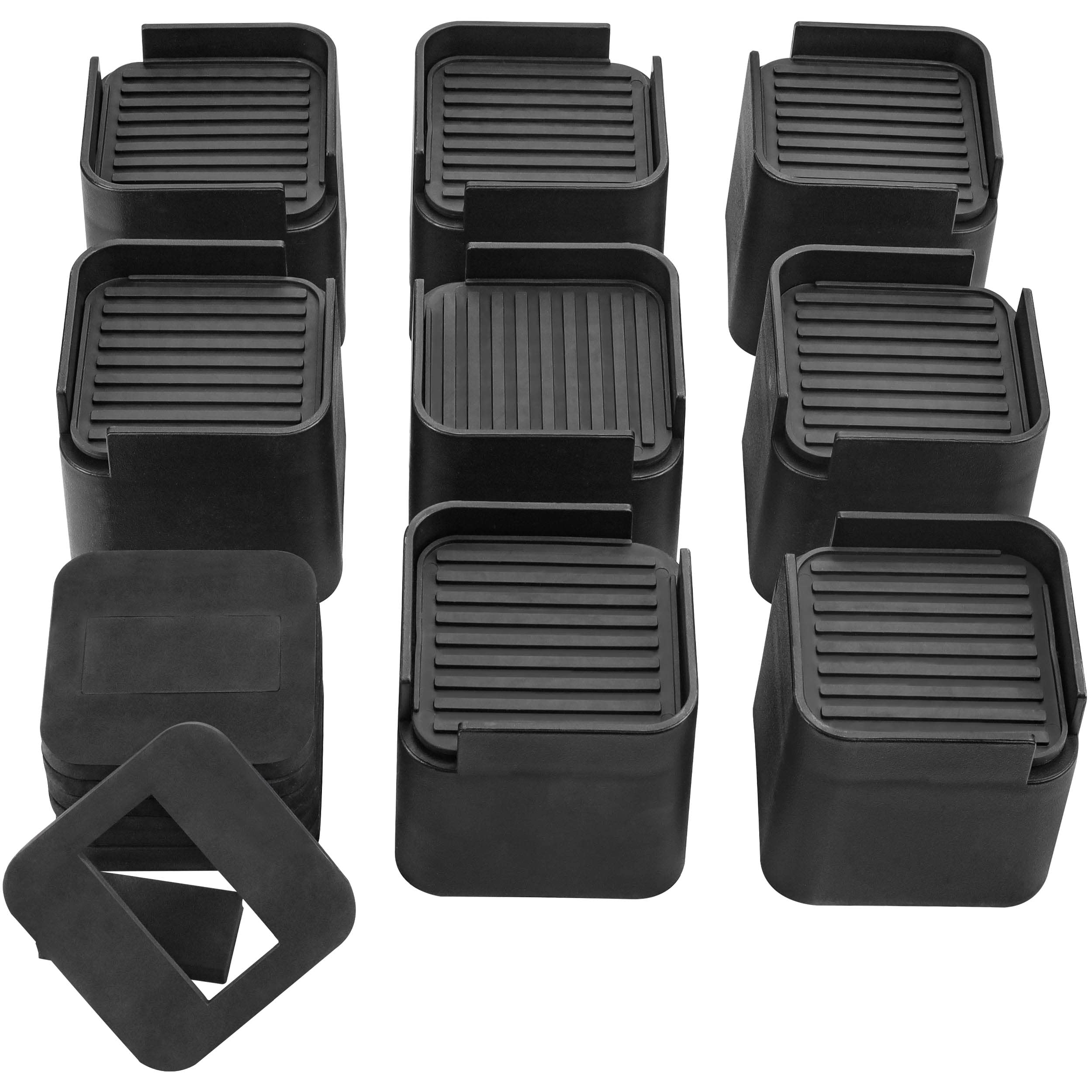 BTSD-home Adjustable Bed and Furniture Risers Elevator up to 3 or 4 inch Heavy Duty Bed Risers for Dorm Table Couch Sofa Wheels 