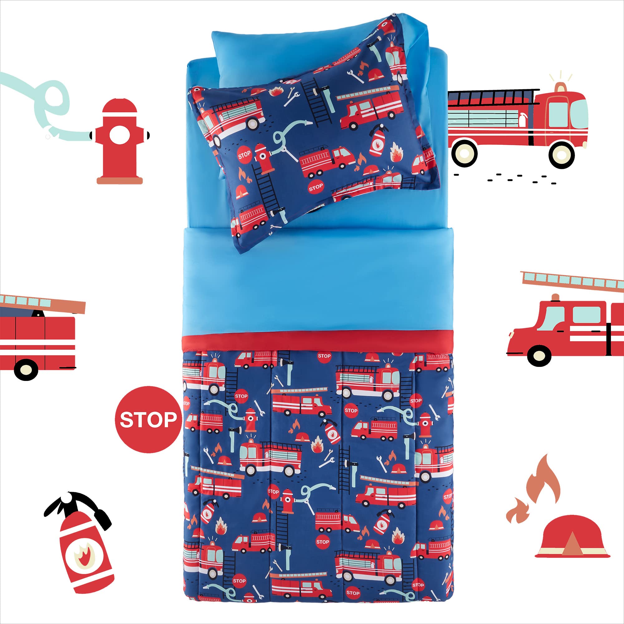 Sleep Zone Kids Twin Bedding Comforter Set - 5 Pieces Super Cute & Soft Bedding Sets & Collections With Comforter, Sheet, Pillow