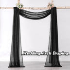 Donren Jet Black Window Scarf Curtains For Outdoor Decoration - Add Luxury Beautiful Elegant Effect To Curtain Panels (1 Panel,