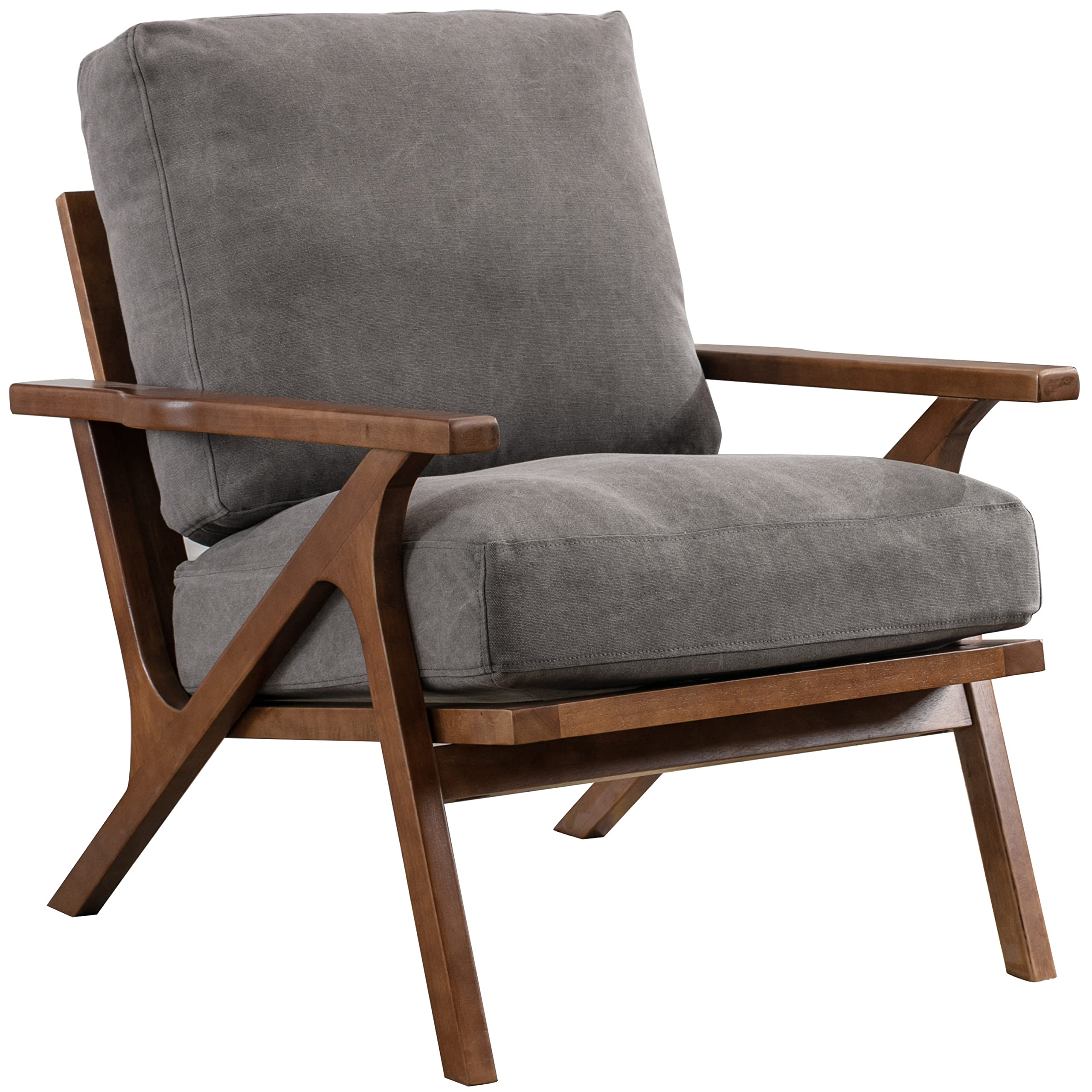 Chairus Mid Century Accent Armchair Modern Upholstered Lounge Chair Compfy Leisure Arm Chair For Living Room Fireplace/Bedroom/R