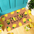 Ceenna Summer Lemon Welcome Doormat Lemon Coir Doormat With Non Slip Backing Summer Mat Front Porch Rugs For Home Entrance Anniv
