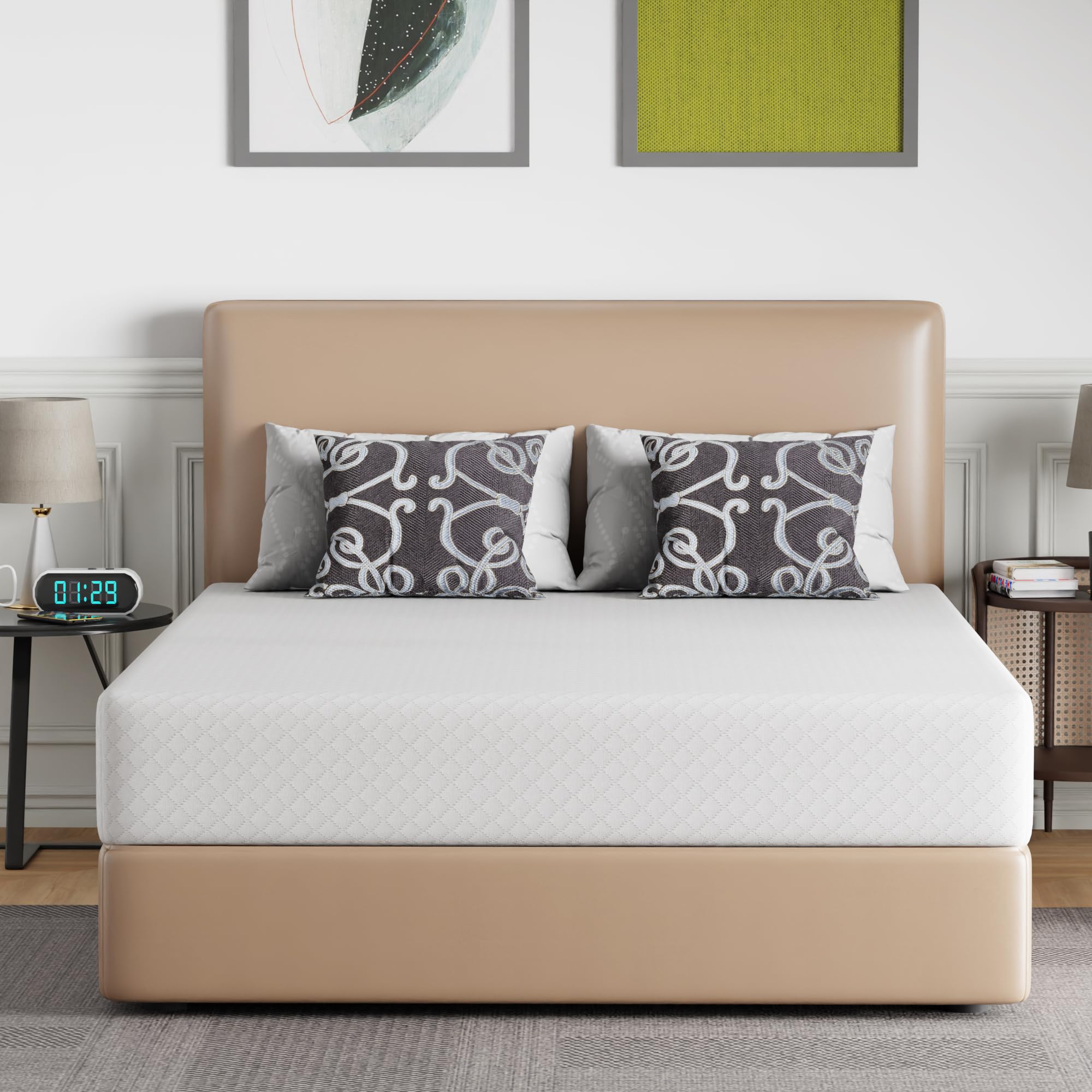 6/8/10/12 inch Gel Memory Foam Mattress for Cool Sleep & Pressure Relief, Medium Firm Mattresses CertiPUR-US Certified/Bed-in-a-