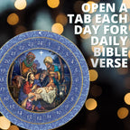 Round Hanging Religious Catholic Advent Calendar 2024, For We Have Seen His Star Nativity Scene Colorful Countdown To Christmas