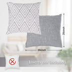 Hpuk Decorative Throw Pillow Covers Set Of 4 Couch Pillows Accent Cushion Cover For Couch Sofa Living Room, 20'X20' Inches, Grey