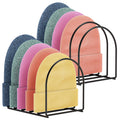 2 Pack Metal Beanie Organizer for 12 Hats, Vertical Display Stand, Black