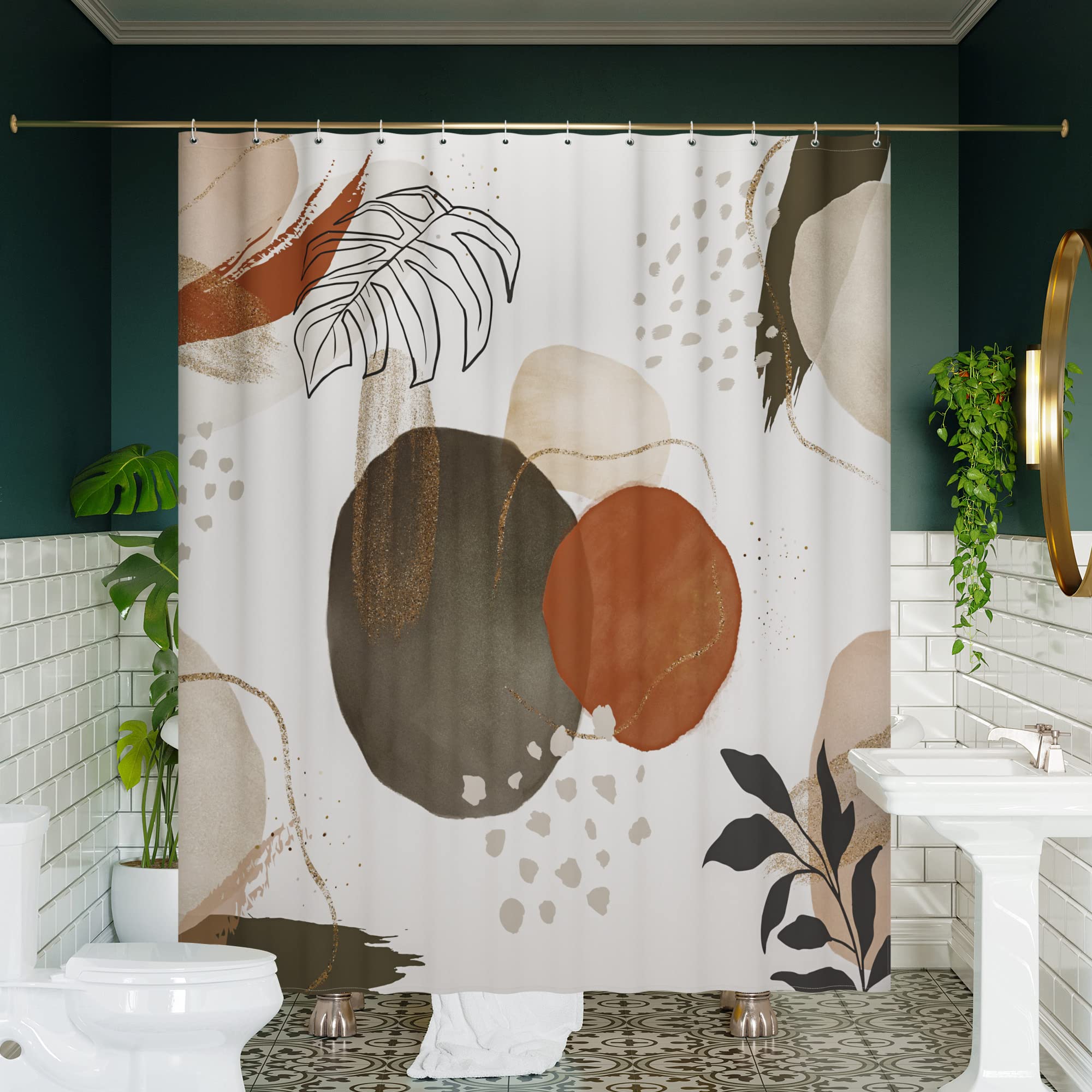 Kibaga Beautiful Boho Shower Curtain For Your Bathroom - A Stylish 72' X 72' Modern Abstract Curtain That Fits Perfect To Ever