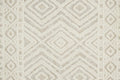 HomeRoots 512797 8 x 10 ft. Ivory & Tan Wool Geometric Hand Tufted Handmade Stain Resistant Rectangle Area Rug