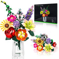 Flowers Bouquet Building Toy Set, 9 Kinds of Flowers Botanical Collection and Home Office Decorative for Mothers Day, Birthdays
