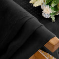 Chyhomenyc Crushed Sheer Black Curtains 72 Inch Length 2 Panels, Light Filtering Solid Crinkle Voile French Door Curtian For Bed