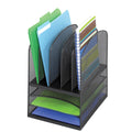 Safco 3266Bl Onyx Mesh 5 Sorter, 3 Tray Desktop Organizer. Durable Steel Mesh Construction -3 Horizontal Trays. Multifunctional