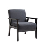 Bahamas 25" W Dark Gray Linen Fabric Chair