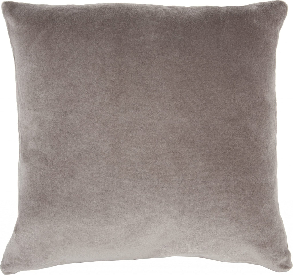 HomeRoots Cotton Velvet Taupe Velvet Modern Throw Pillow