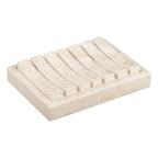 Creative Home Natural Champagne Marble Spa Collection Hand Soap Dish Bar Soap Tray Holder For Bathroom Countertop Kitchen Sink O