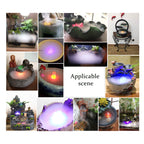Akeydeco Halloween Party Mist Maker,Ultrasonic Water Pond Fountain Fogger 9 Led Red Yellow And Blue Light Flashes Aluminum Atomi