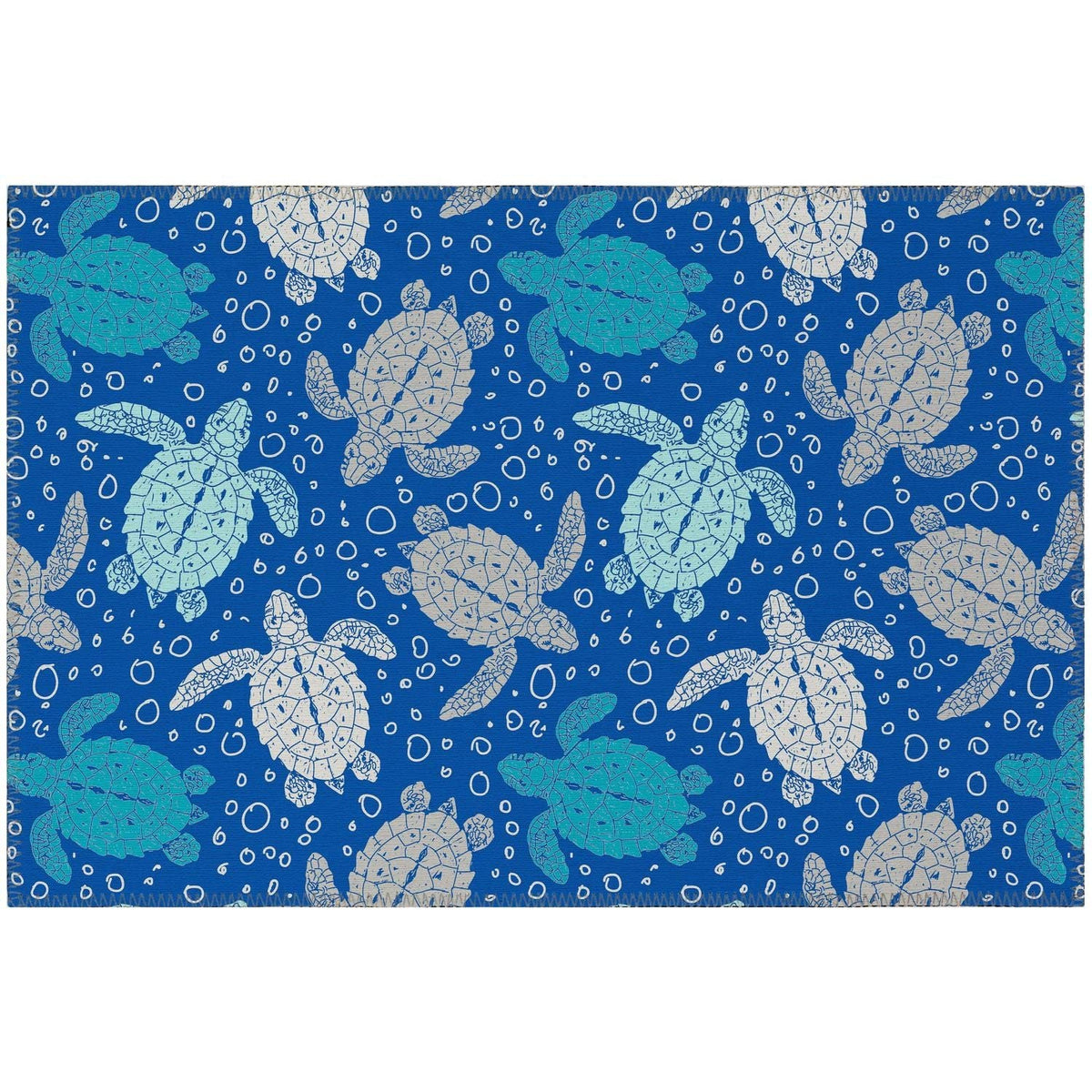 Seabreeze Sz13 Blue Coastal Rug Rectangle 5' X 7 ' 6&quot;