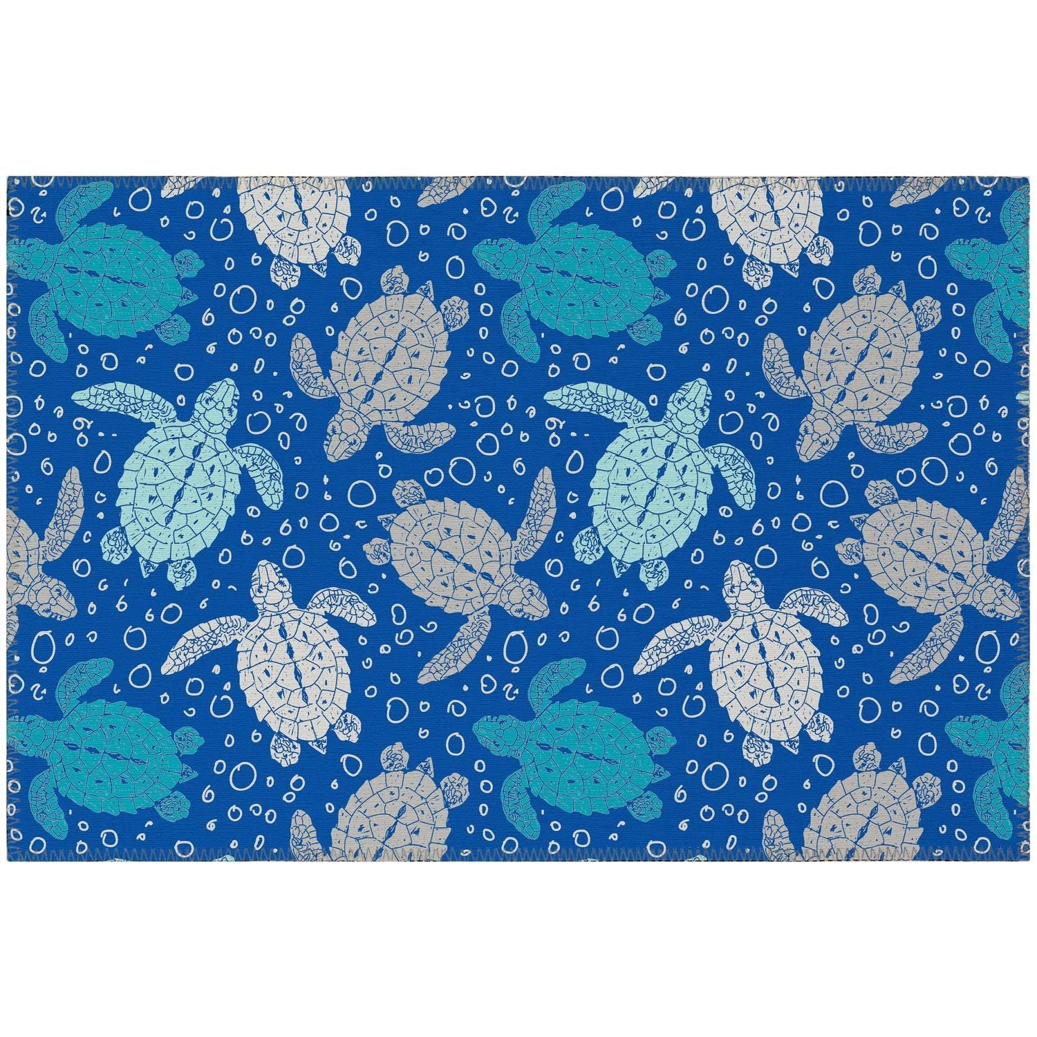 Seabreeze Sz13 Blue Coastal Rug Rectangle 9' X 12'