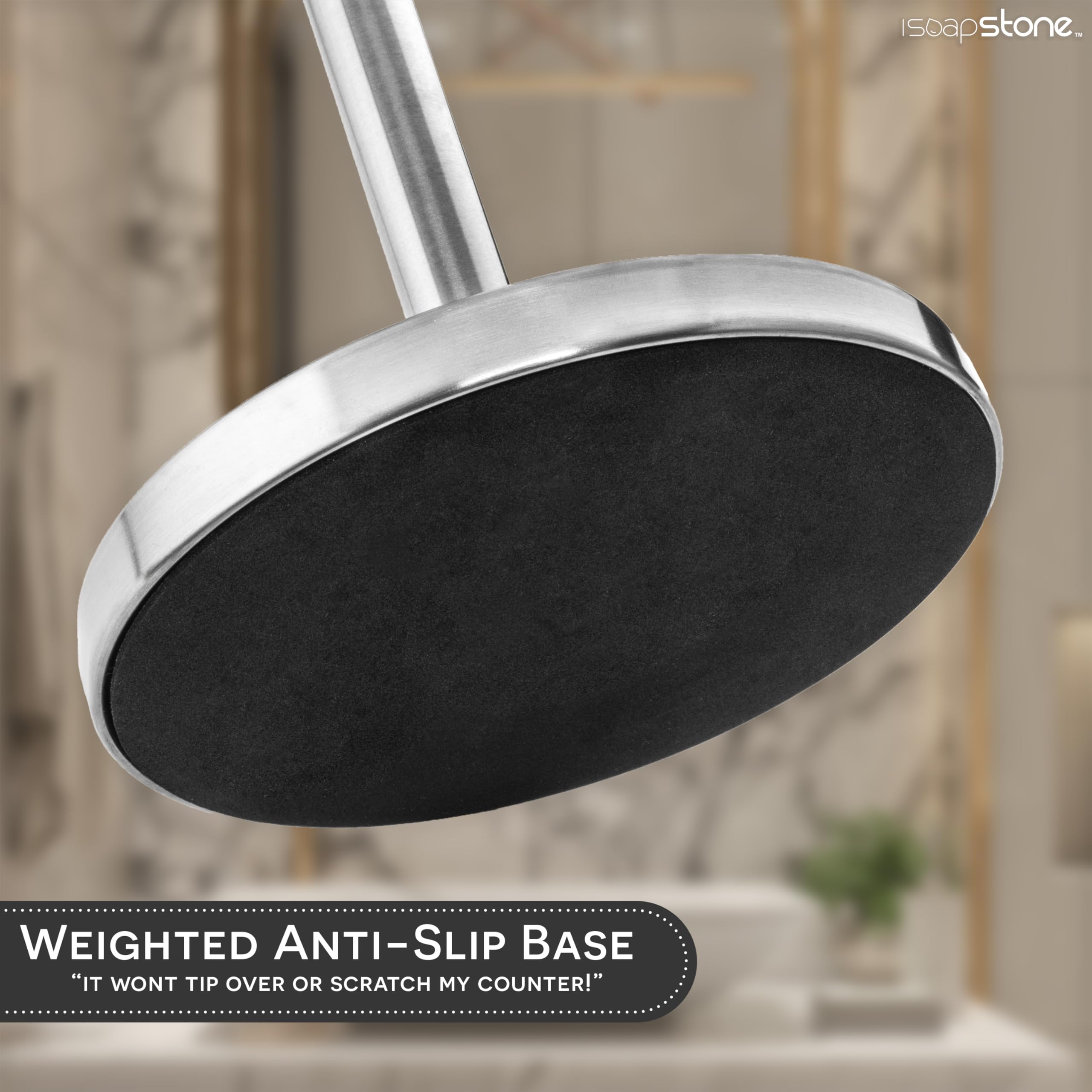 Isoapstone Luxury Hand Towel Holder Stand With Heavy Base, Sus 304 Stainless Steel Towel Rack, T-Shape, Freestanding Towel Stand