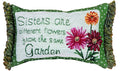 Manual Sisters Are Different Flowers Pillow, 11 X 8-Inch