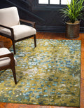 Unique Loom Jardin Collection Colorful, Vibrant, Abstract, Modern Area Rug, 8 x 11 ft, Green/Olive