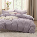 Bedsure Dusty Purple Duvet Cover Queen Size - Soft Prewashed Queen Duvet Cover Set, 3 Pieces, 1 Duvet Cover 90X90 Inches With Zi