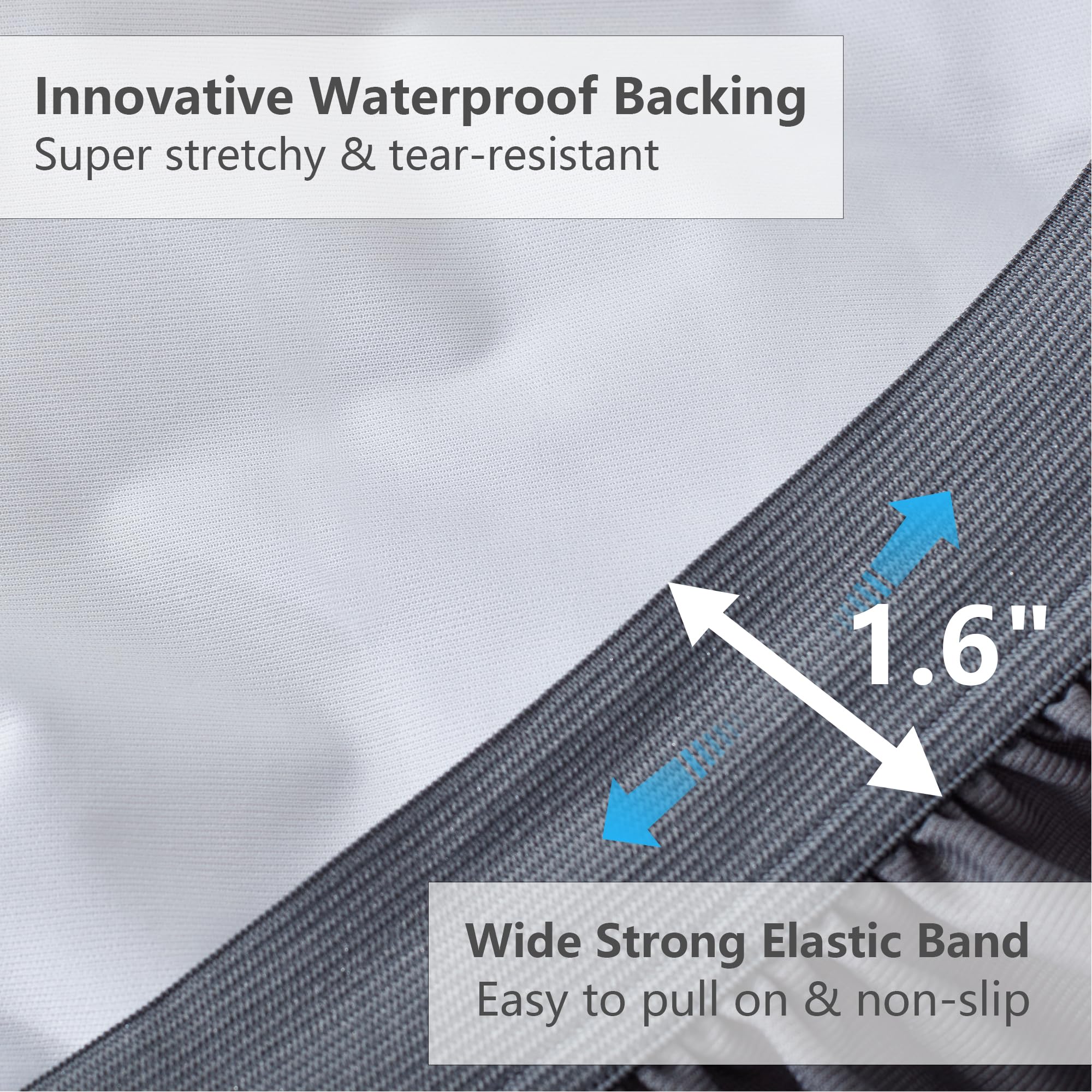Elven Home Queen Mattress Protector Waterproof, Hotel Quality Cooling Queen Mattress Pad Topper Quilted Fitted, Padded Mattress