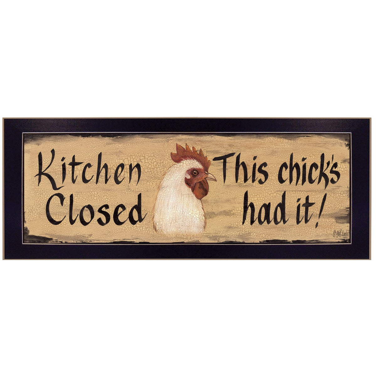 Kitchen Closed Black Framed Print Wall Art