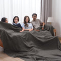 Phf 100% Cotton Waffle Weave Blanket Oversized King 120'X120'- Giant Big Lightweight Blanket 10'X10' For Bed Sofa - Aesthetic