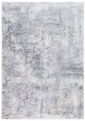 HomeRoots Grey Polyester 6’ x 9’ Gray Distressed Marble Area Rug