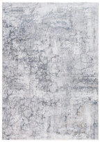 HomeRoots Grey Polyester 6’ x 9’ Gray Distressed Marble Area Rug