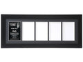 Creative Letter Art 4    x 6    Multiple Opening Picture Frame Collage with 5 holes, Manhattan Black Frame with 8 x 22-inch Blac