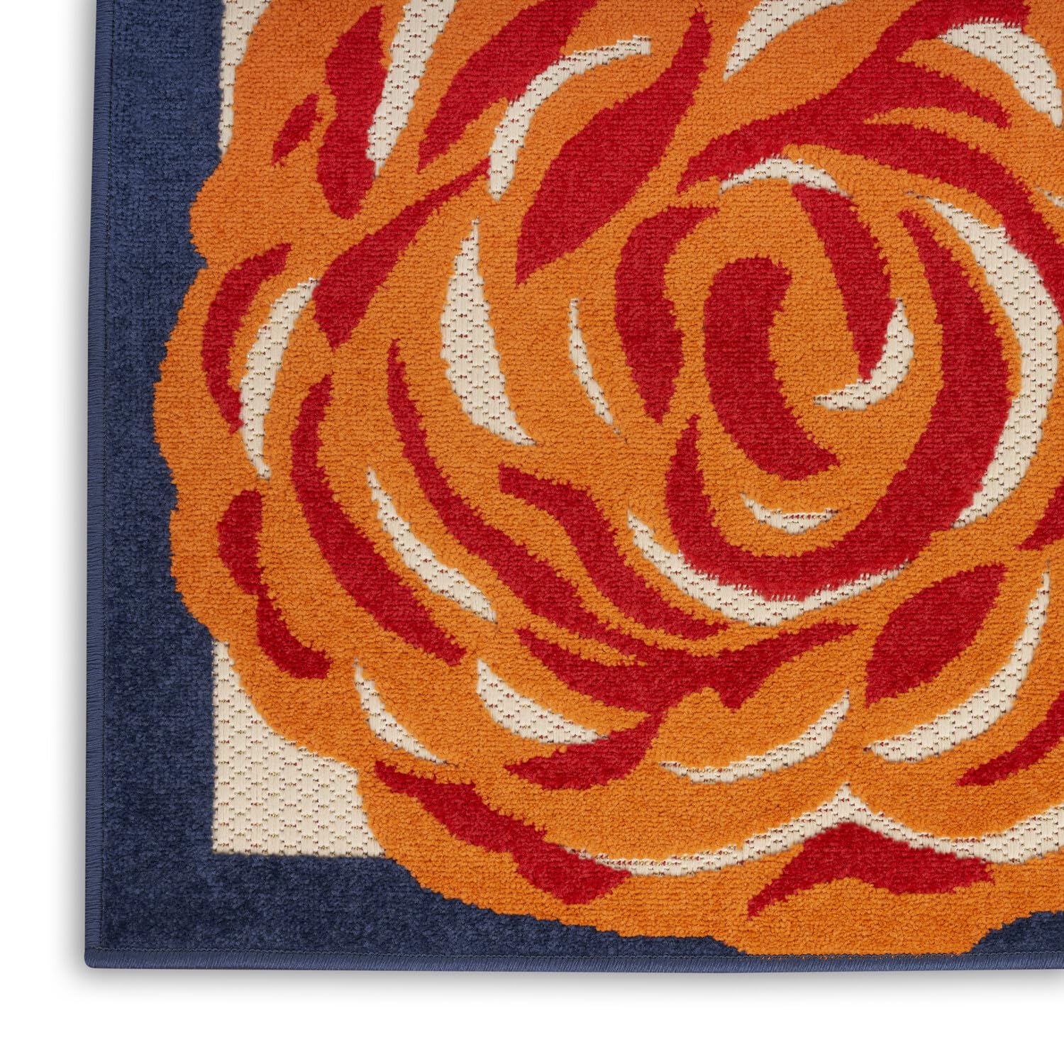 Nourison Aloha Indoor/Outdoor Multicolor 6' X 9' Area Rug, Easy -Cleaning, Non Shedding, Bed Room, Living Room, Dining Room, Kit
