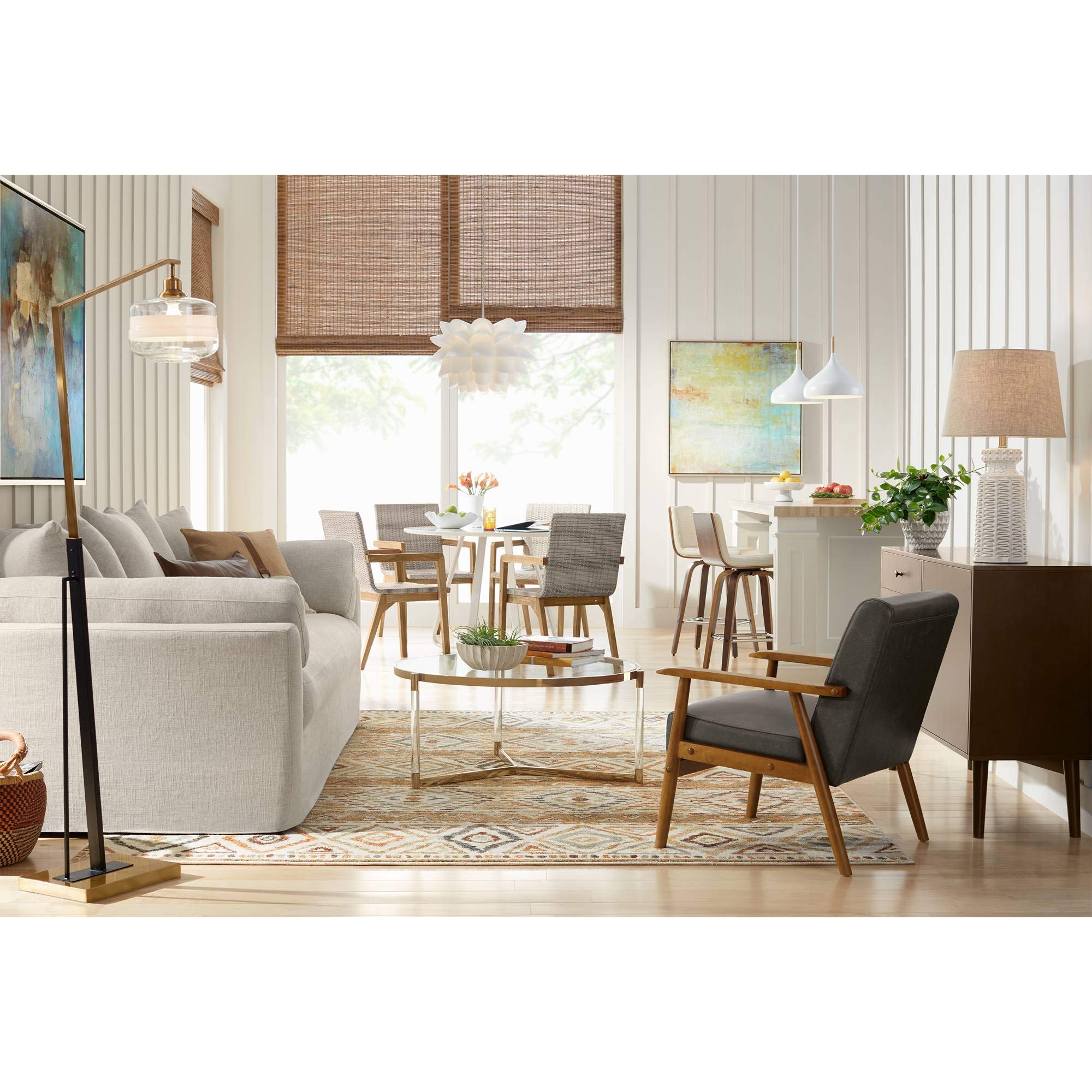 Mason 43&quot; Wide High Gloss White Round Dining Table