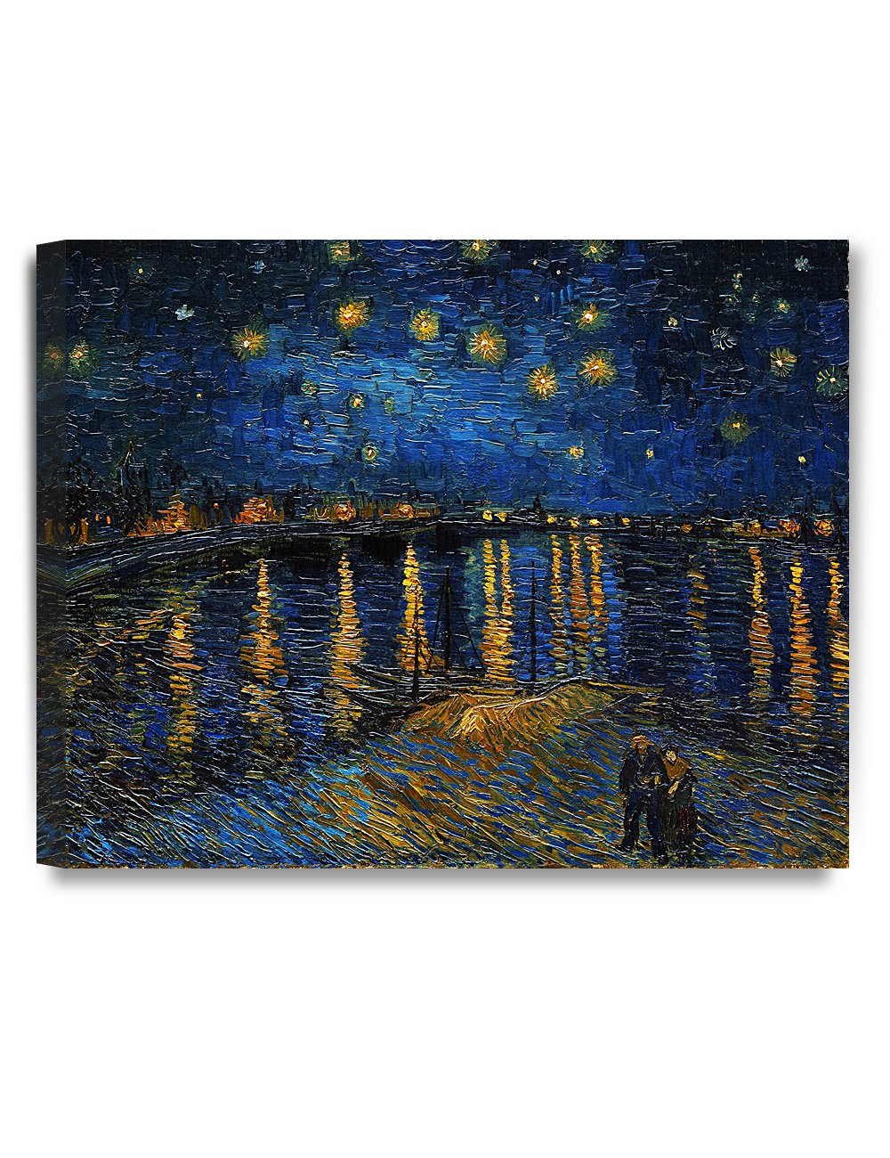 DECORARTS - Starry Night Over The Rhone By Vincent Van Gogh Art Classic Art. Giclee Prints Canvas Wall Art for Wall Decor 20x16