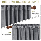 Stangh Velvet Curtains 120 Inches Long - Light Grey Blackout Window Curtains Back Tab Top Drapes Sliding Door Light Blocking The