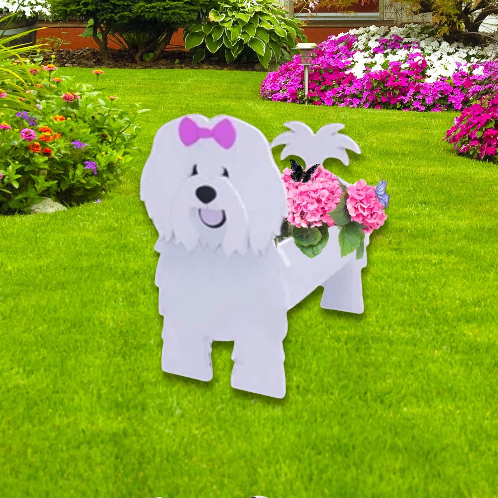 Strolfay Cotton Veil Dog Planter Plant Pots,Cute Dog Flower Planter,Gifts For Pet Lovers,Unique Animal Plant Pots,Office,Indoor