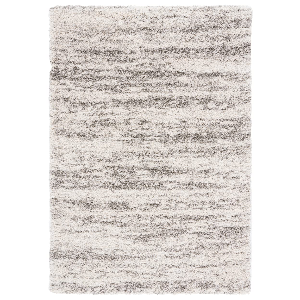 SAFAVIEH Hudson Shag Collection Accent Rug - 2 x 3, Ivory & Grey, Modern Design, Non-Shedding & Easy Care, 2-inch Thick Ideal 