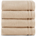 Comfort Spaces Extra Large Bath Towel Set of 4 Piece 30x60 Bath Sheet Set Shower Towel Beach Towel 100% Cotton Bathroom Towel Se