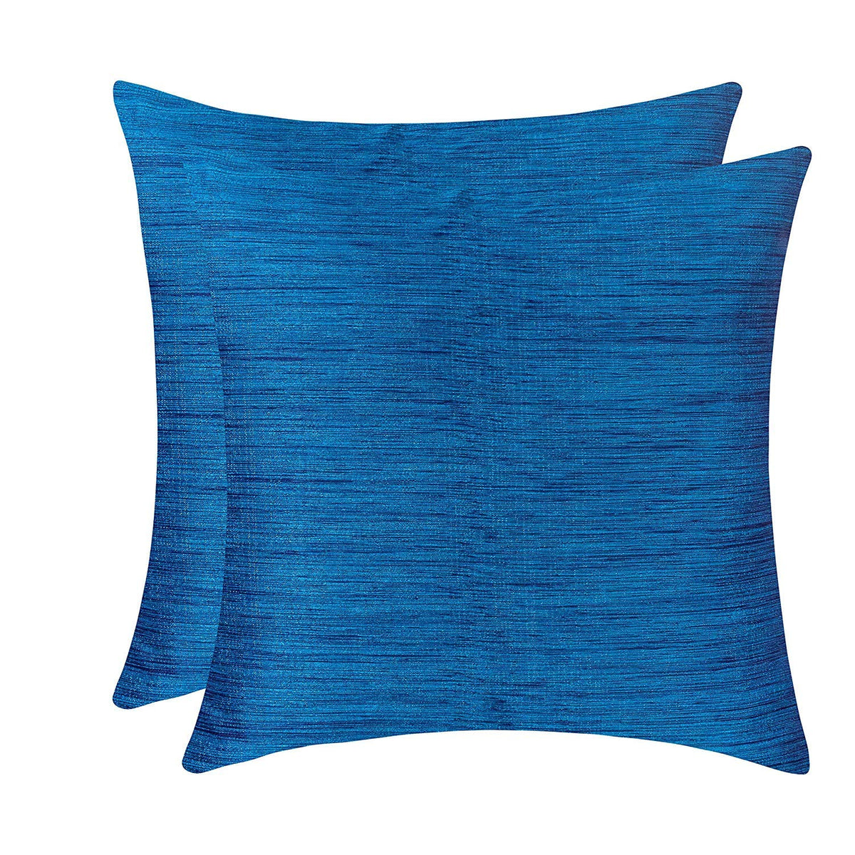 The White Petals Blue Euro Pillow Covers - Luxurious, Elegant & Decorative (26X26 Inch, Pack Of 2)