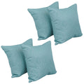 Blazing Needles Square Polyester Jacquard Throw Pillows, 17", Mabul Spa 4 Count