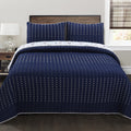 Cozy Line Home Fashions Summit Blues Snowy Alps Pike Winter Mountains Polyester Reversible Quilt Bedding Set, Coverlet, Bedsprea