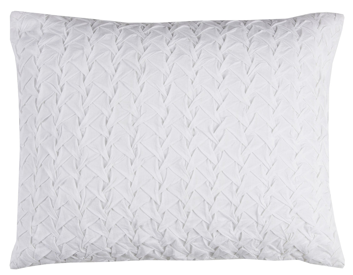 Rizzy Home | BT4056 | Standard Sham | 20&quot;x26&quot; White/Neutral/ Solid Textured