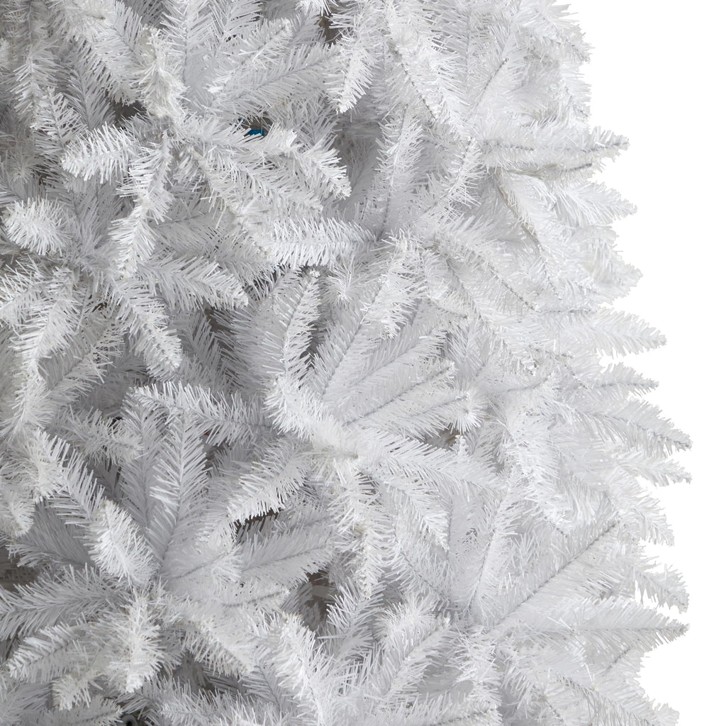 Nearly Natural 12Ft. Slim White Artificial Christmas Tree With 3235 Bendable Branches