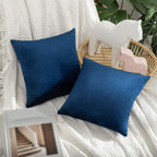 Miulee Pack Of 2 Velvet Pillow Covers Decorative Square Pillowcase Soft Solid Cushion Case For Spring Sofa Bedroom Car 14X14 Inc