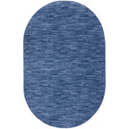 Nourison Essentials Indoor/Outdoor Navy Blue 6' X 9'Oval Area Rug, Easy Cleaning, Non Shedding, Bed Room, Living Room, Dining Room, Backyard, Deck, Patio (6X9 Oval)