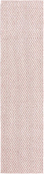 Unique Loom Collection Casual Transitional Solid Heathered Indoor/Outdoor Flatweave Area Rug (2' X 8' Runner, Whisper Pink/Ivory